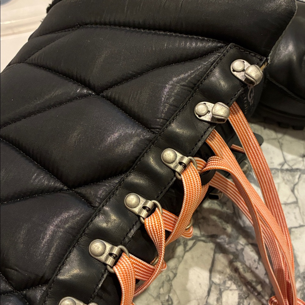 UGG Black Winter lined waterproof Lace-Up Boots  Pink XL long Laces 10m - Picture 12 of 12